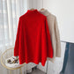 Tragen Sie eine faule koreanische Jacke über dem Twist-Rollkragenpullover 4954