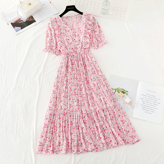 Die neue Taille ist schmal. Chiffonrock French Sanfter Wind Fairy Dress 4632
