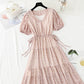 French first love sweet little fresh floral skirt tea break temperament small skirt  4881
