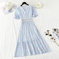Robe vintage française en mousseline de soie à volants 4885