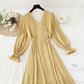 Neues schmales Chiffon-Teabreak-Kleid aus Chiffon mit Taillenverschluss 4576