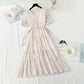 French first love sweet little fresh floral skirt tea break temperament small skirt  4881