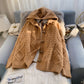 Ox horn button hooded twist sweater coat  4990