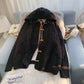 Ox horn button hooded twist sweater coat  4990