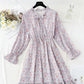 Ruffle edge gentle wind broken flower skirt  4835