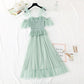 The new waist is slim, French retro skirt fairy super fairy series  4607