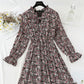 Ruffle edge gentle wind broken flower skirt  4835