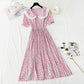 Chiffon floral skirt temperament gentle wind tea break Platycodon skirt  4901