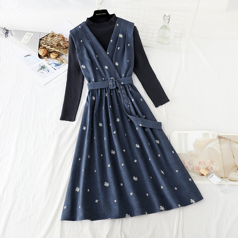 Neues Kleid Herbst Winter Weihnachten Mode Anzug zweiteiliger Rock 4799