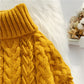 Roter Pullover mit hohem Kragen, lockerer und fauler Stil 4911