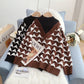 Pullover mit halbem Stehkragen für Damen, kleiner Mann, gefälschter zweiteiliger Designsinn 4936