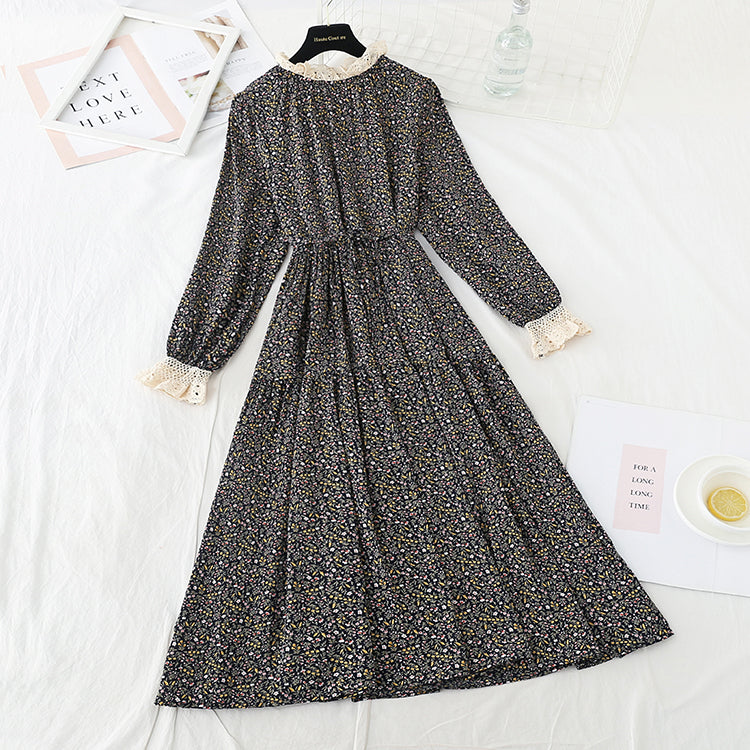 The new waist is slim, long skirt temperament is bottomed skirt  4727