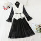 Super fairy lace dress vest skirt two piece set  4740