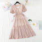 French first love sweet little fresh floral skirt tea break temperament small skirt  4881