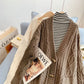 Lazy wind twist long sweater coat female  4927