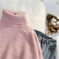 Sweater female high neck loose lazy wind  4920