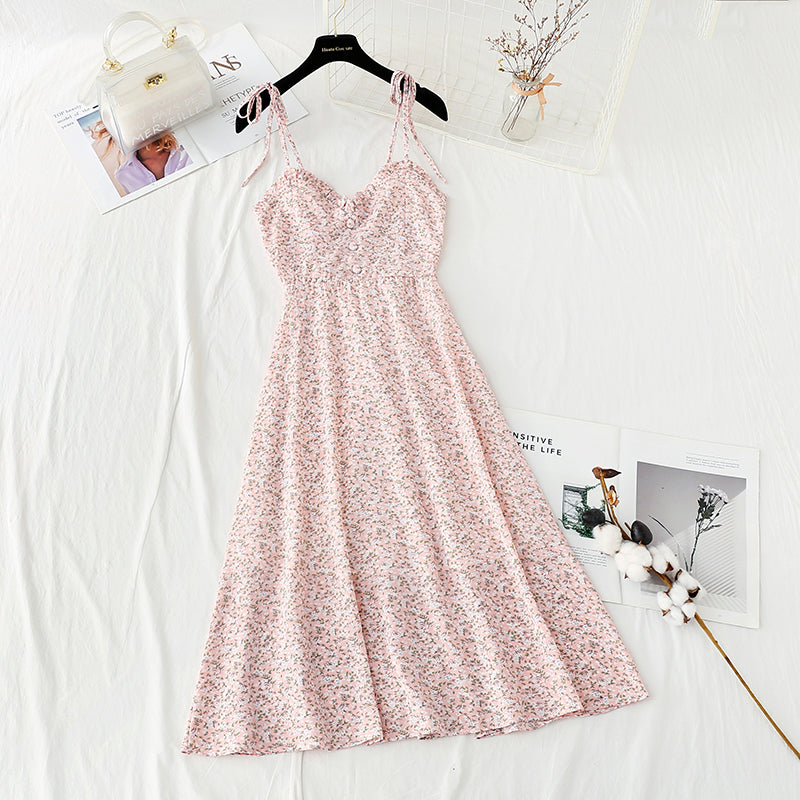 Small man suspender floral dress gentle wind  4891