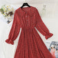 New French age reducing pleated skirt large swing skirt chiffon long skirt  4574