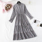 New French retro half high collar with a bottomed Chiffon Skirt  4577