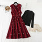 New dress autumn winter christmas fashion suit two-piece skirt  4567