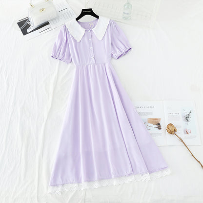 The new waistband shows a thin waist. French skirt fairy super fairy series  4673