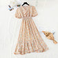 The new waist is slim, gentle, French retro skirt  4656