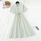 Leichtes, wind- und schneegesponnenes Kleid mit schmaler Taille 4685
