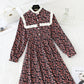 New Mori floral retro French Plush bottomed skirt  4562