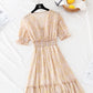 The new waist is slim, Bubble Sleeve Chiffon Skirt, French retro long skirt  4594