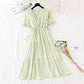 The new French retro waist shows thin temperament, fairy long skirt  4610