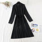 The new knitted sweater long skirt two-piece set is thin and tall  4762
