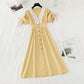 New Lace Waist closing slim bubble sleeve French retro dress  4622