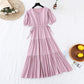 New lace up waist slim French minority retro skirt  4638