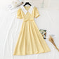 The new French retro waist shows thin temperament, goddess fan Fairy Dress  4611