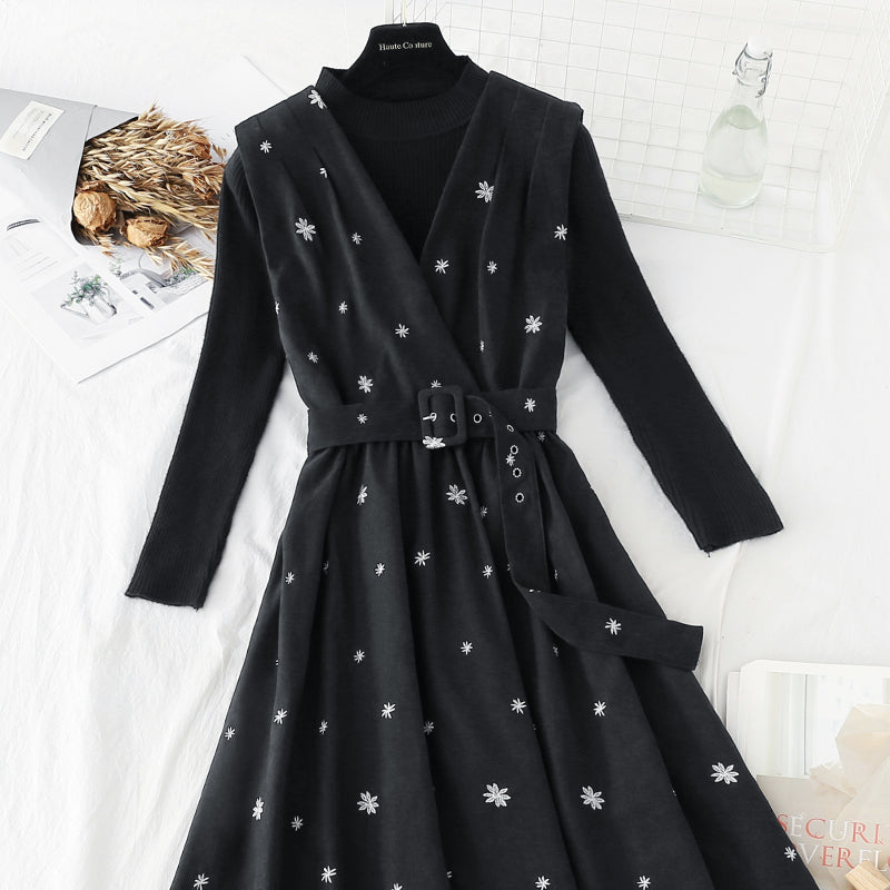 Neues Kleid Herbst Winter Weihnachten Mode Anzug zweiteiliger Rock 4799