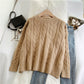 Retro chelizi red Japanese lazy style sweater  4921