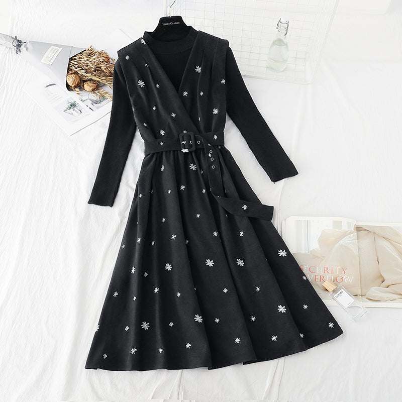 Neues Kleid Herbst Winter Weihnachten Mode Anzug zweiteiliger Rock 4799