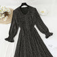 Neues schmales Chiffon-Teabreak-Kleid aus Chiffon mit Taillenverschluss 4576