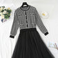 Kleid mit Netzrock und Kniebund 4415