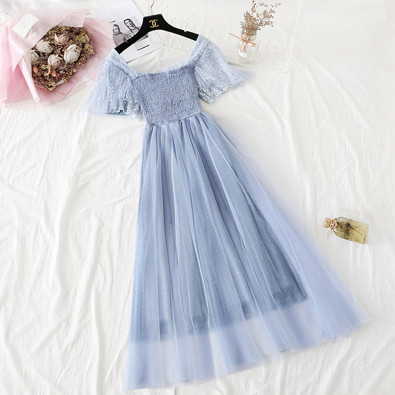 Kleid aus Feengaze, Minirock aus Platycodon, kleiner langer Rock 4351
