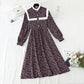 New Mori floral retro French Plush bottomed skirt  4562