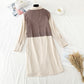New skirt striped shirt + knitted vest set loose College English two piece set  4543