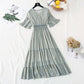 New French Vintage chiffon long skirt fairy super fairy series  4592