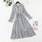 Small fragrance retro French floral dress with backing  4541