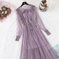 French retro skirt, super xiansen series, waist closing, slim temperament  4367