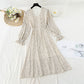 Neues schmales Chiffon-Teabreak-Kleid aus Chiffon mit Taillenverschluss 4576