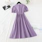 Neues feenhaftes Super-Xiansen-Vintage-Kleid mit Taillenverschluss 4517