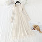 Square neck slim French retro light cooked wind bottomed skirt  4558