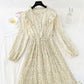 New knee pleated Floral Dress  4575