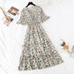 The new waist is slim, French retro Chiffon Cake long skirt  4602